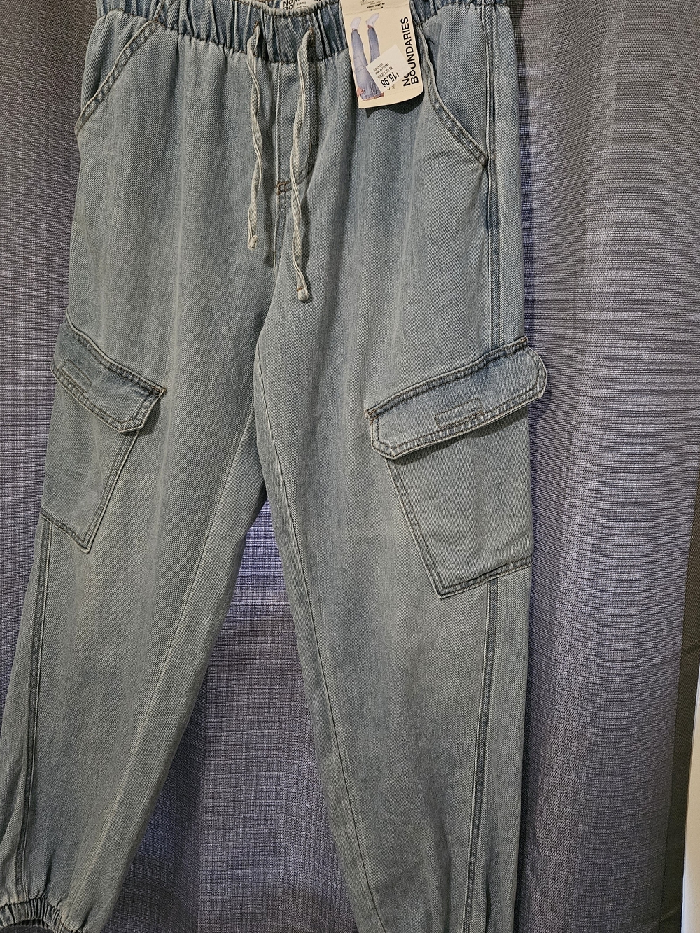 No Boundaries Light Blue Cargo Jogger Pants